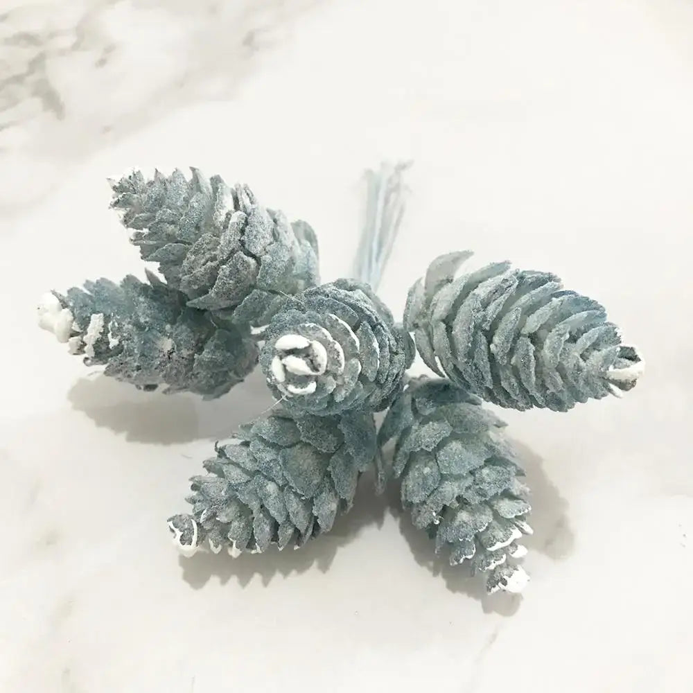 Blue flower cherry stamen berries bundle for living room decor