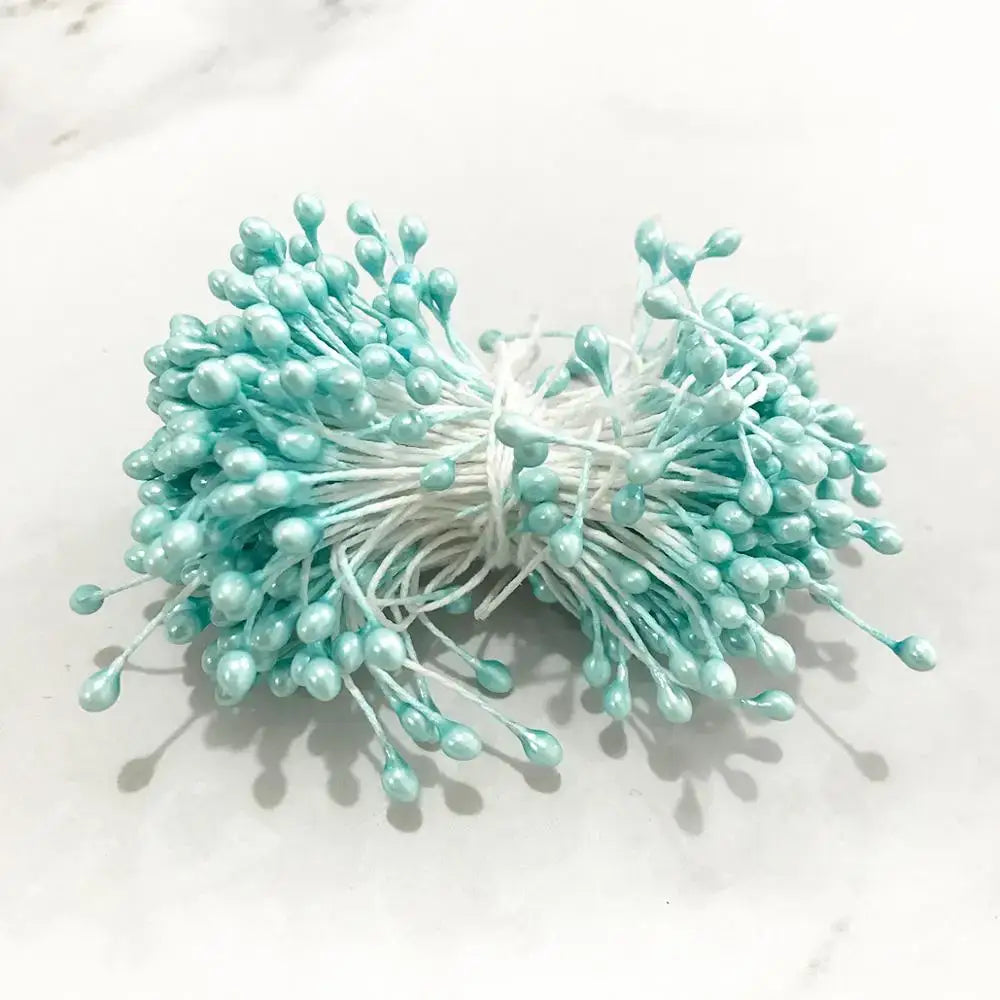 Blue flower cherry stamen berries bundle for living room decor