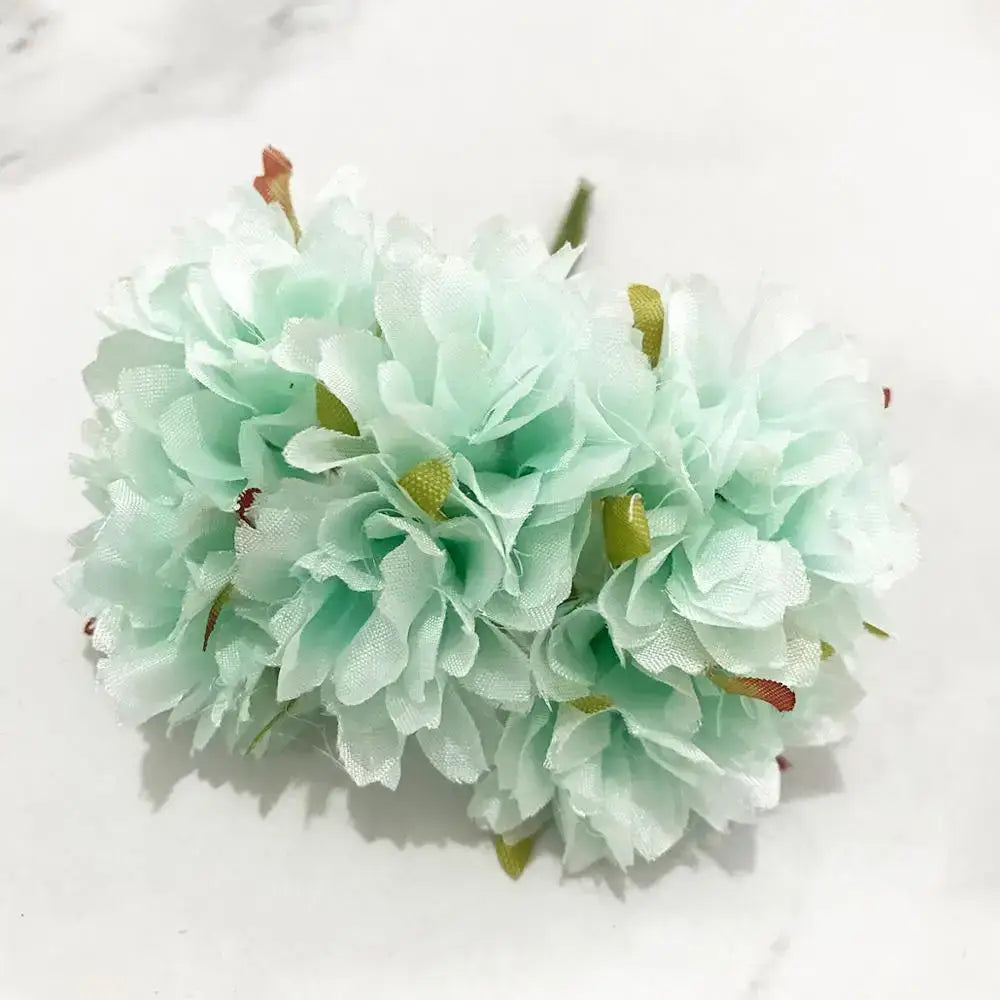 Blue flower cherry stamen berries bundle for living room decor