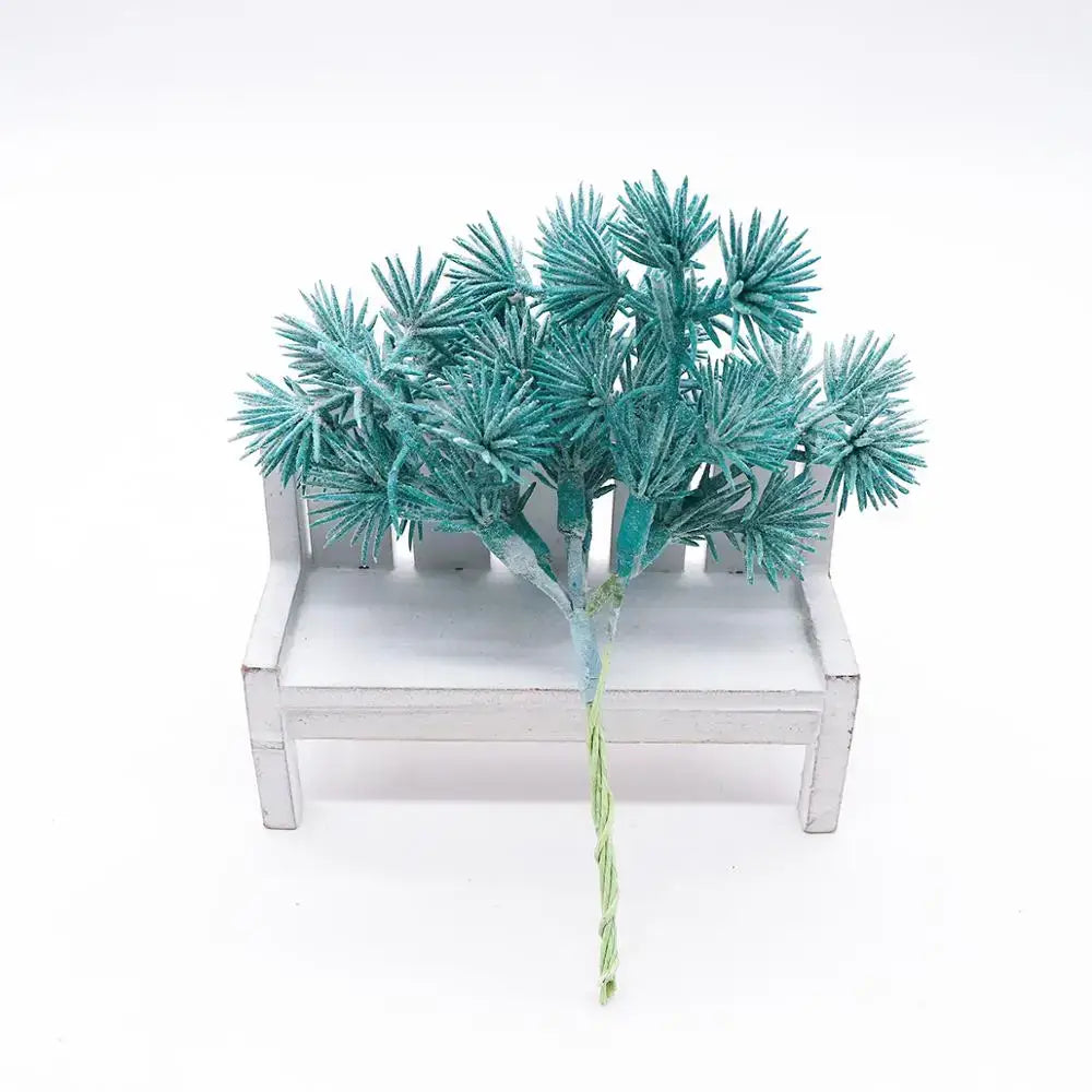 Blue flower cherry stamen berries bundle for living room decor