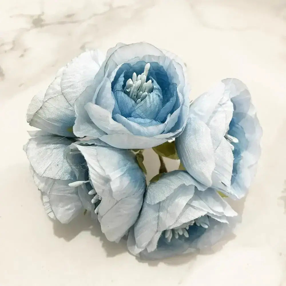 Blue flower stamen berries bundle for kitchen cake decor