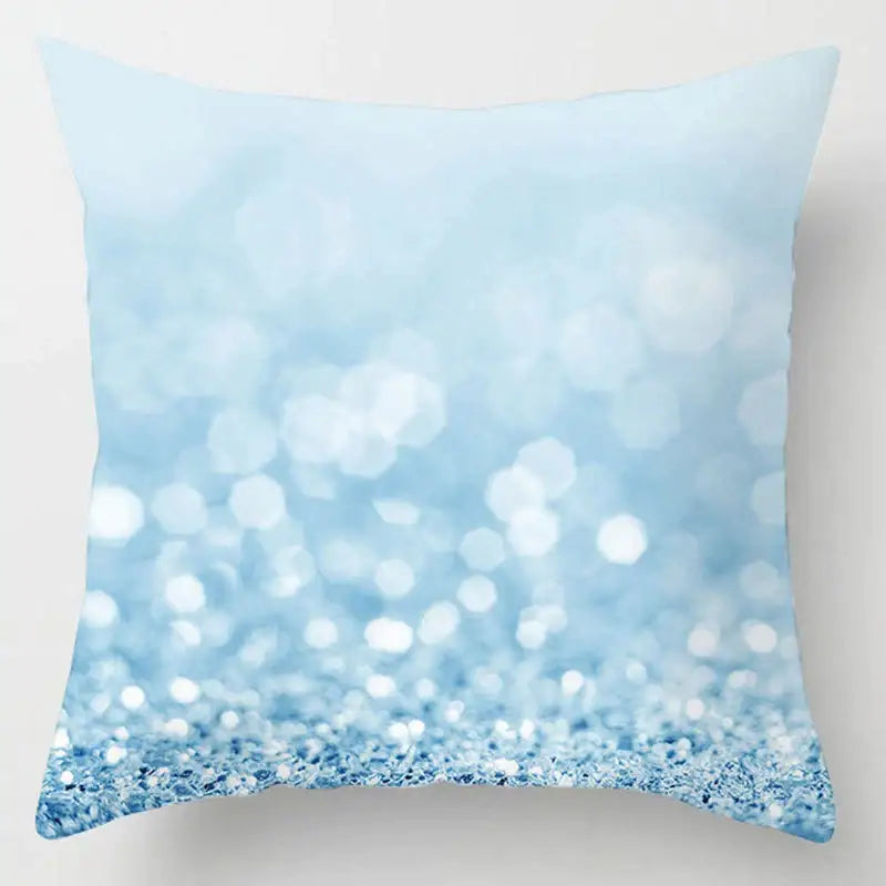 Blue geometric marble throw pillows for living room decor