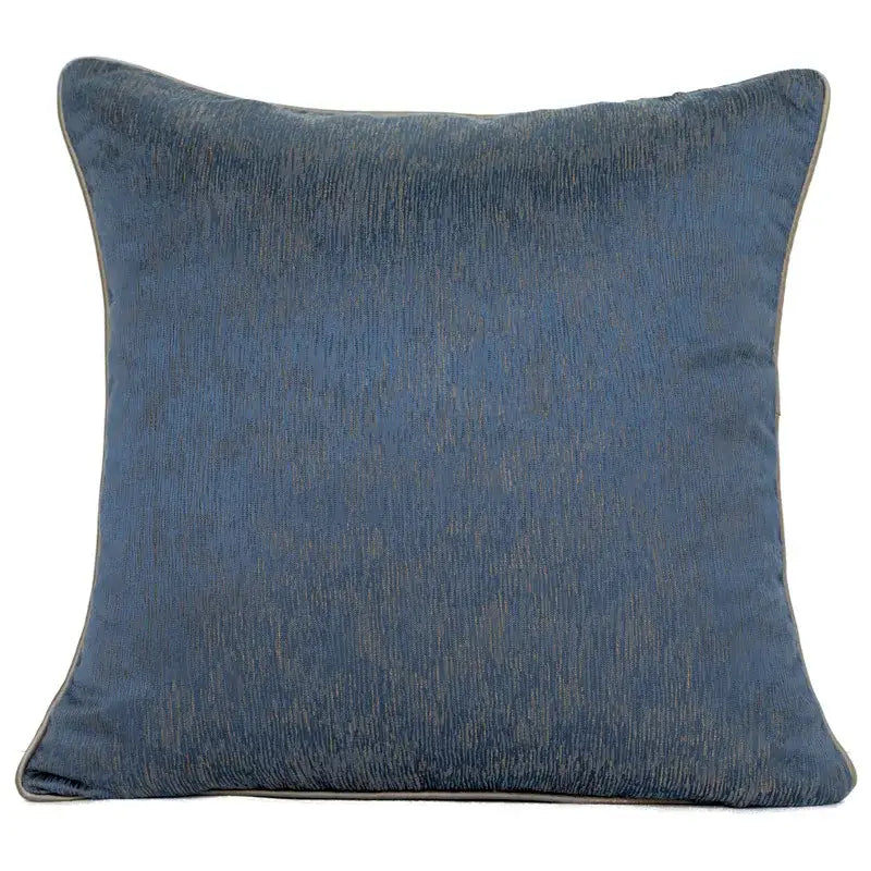 Blue geometry jacquard pillow cover living room textured throw