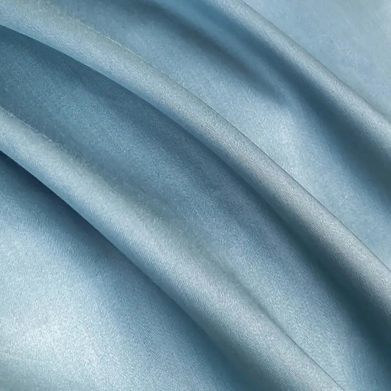 Blue & gray cotton solid color bedding set for bedroom embroidery