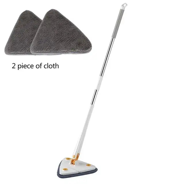 Blue & gray rotating telescopic triangle floor mop kitchen squeegee