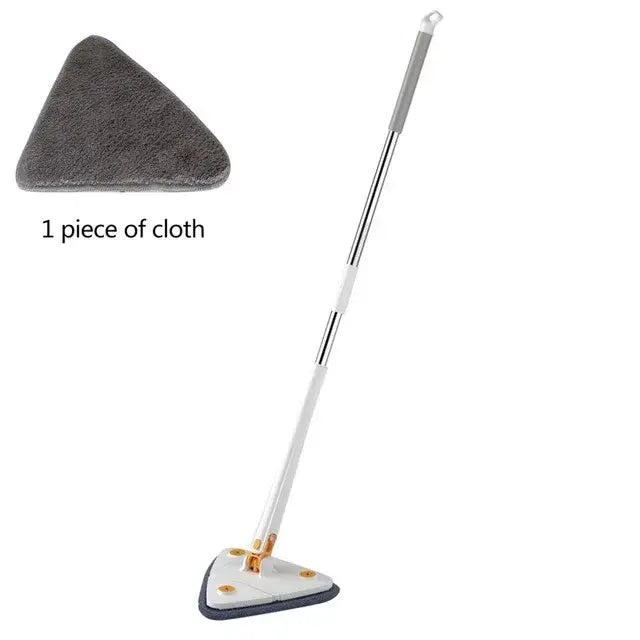 Blue & gray rotating telescopic triangle floor mop kitchen squeegee