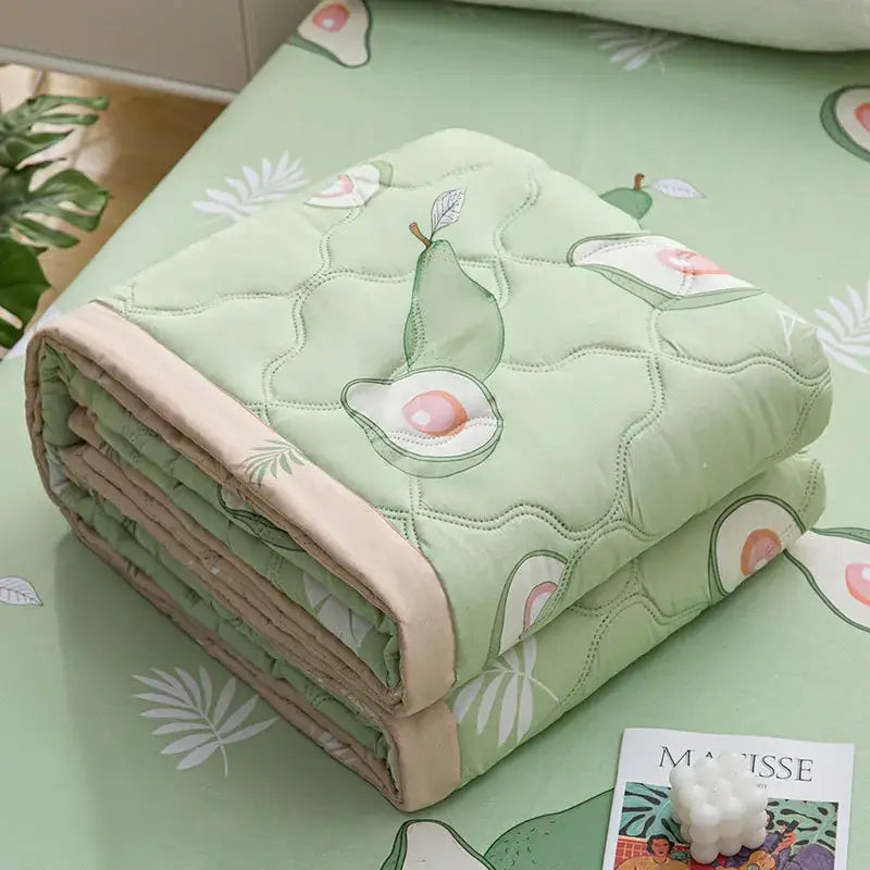 Blue whale best vacation daisy print quilt bedroom blanket