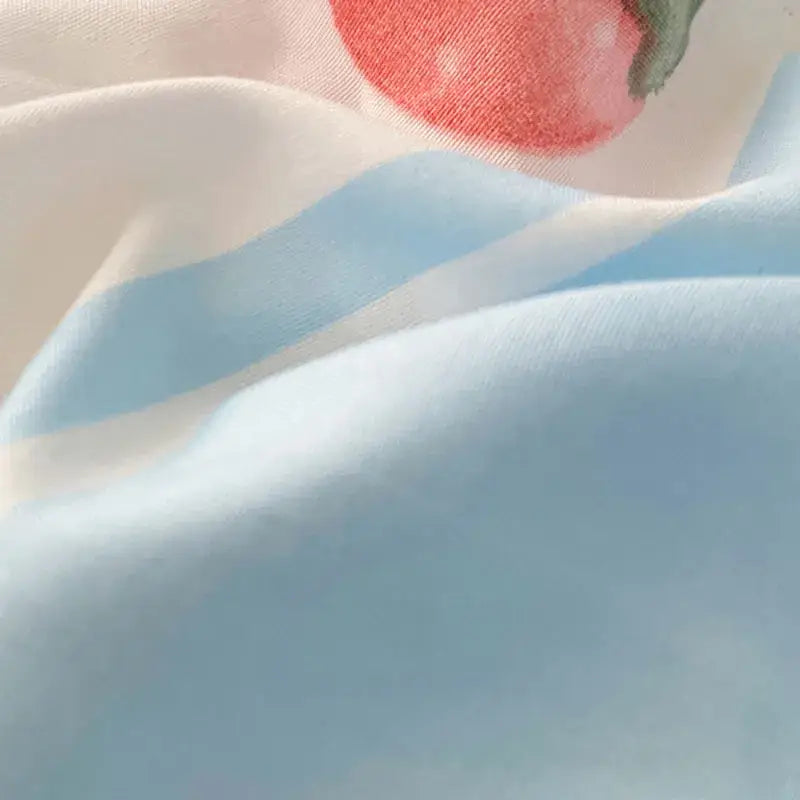 Blue & white bunny cloud cotton printed bedding sets bedroom quilt set
