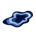 Blue & white cloud shaped tufted rug bathroom non slip mat