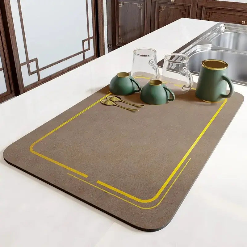 Blue & yellow dining table mat set kitchen decor