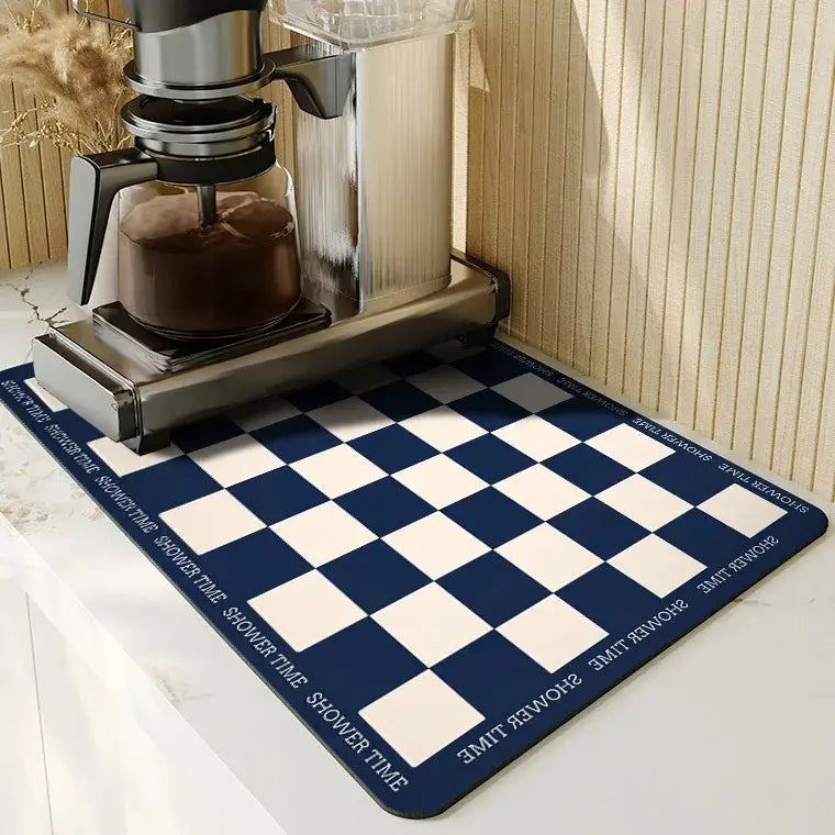 Blue & yellow dining table mat set kitchen decor