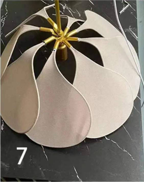 Bohemia linen e27 cream flower pendant light for bedroom
