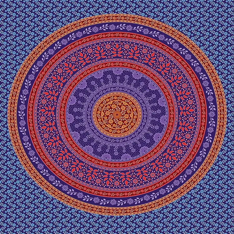 Bohemia room fabric poster beige floral mandala tapestry bedroom decor