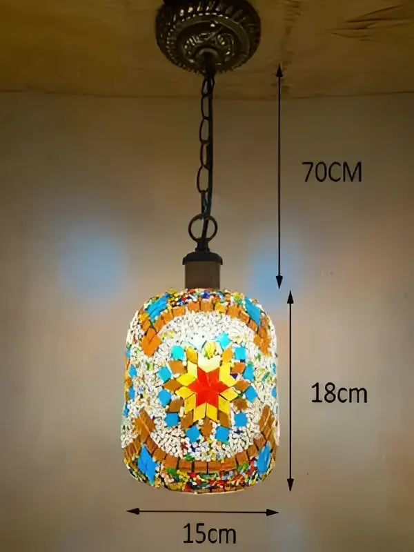 Bohemia turkish mosaic hanging sconce – bedroom vintage led light