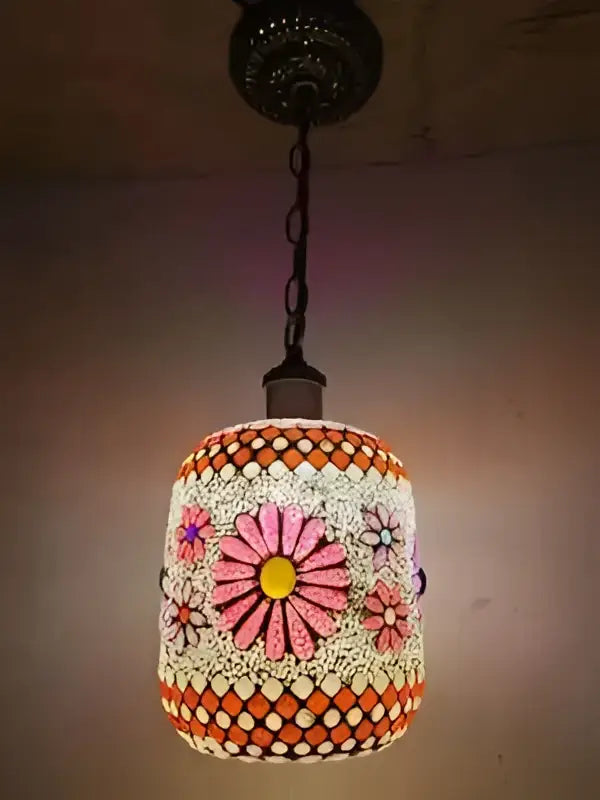 Bohemia turkish mosaic hanging sconce – bedroom vintage led light