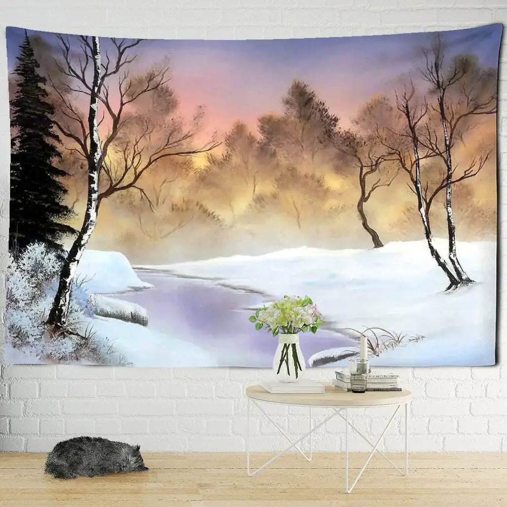 Bohemian autumn forest wall hanging living room decorbites forest
