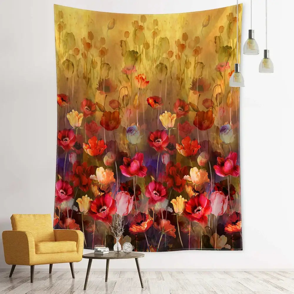 Bohemian autumn forest wall hanging living room decorbites forest