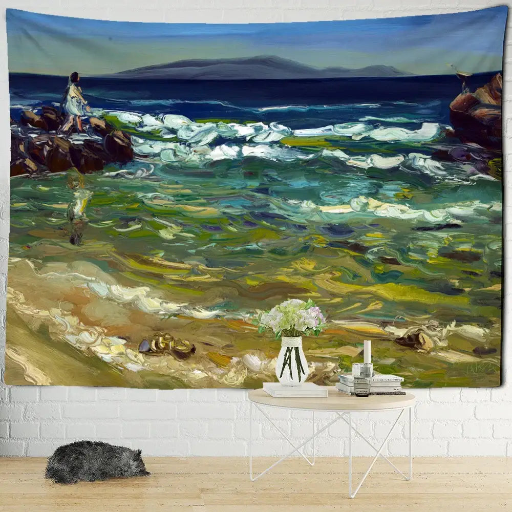 Bohemian autumn forest wall hanging living room decorbites forest