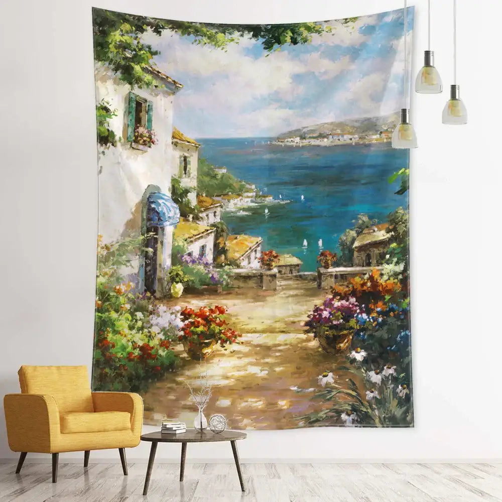 Bohemian autumn forest wall hanging living room decorbites forest