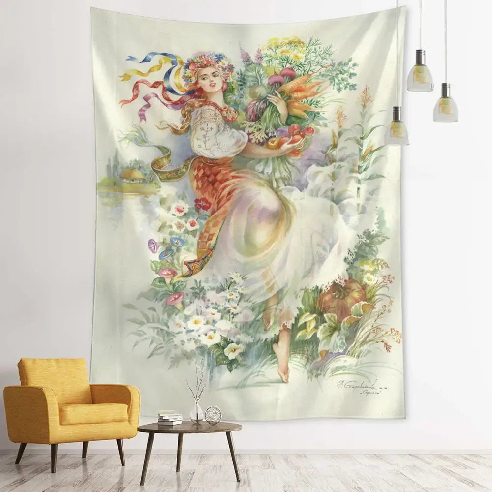 Bohemian autumn forest wall hanging living room decorbites forest