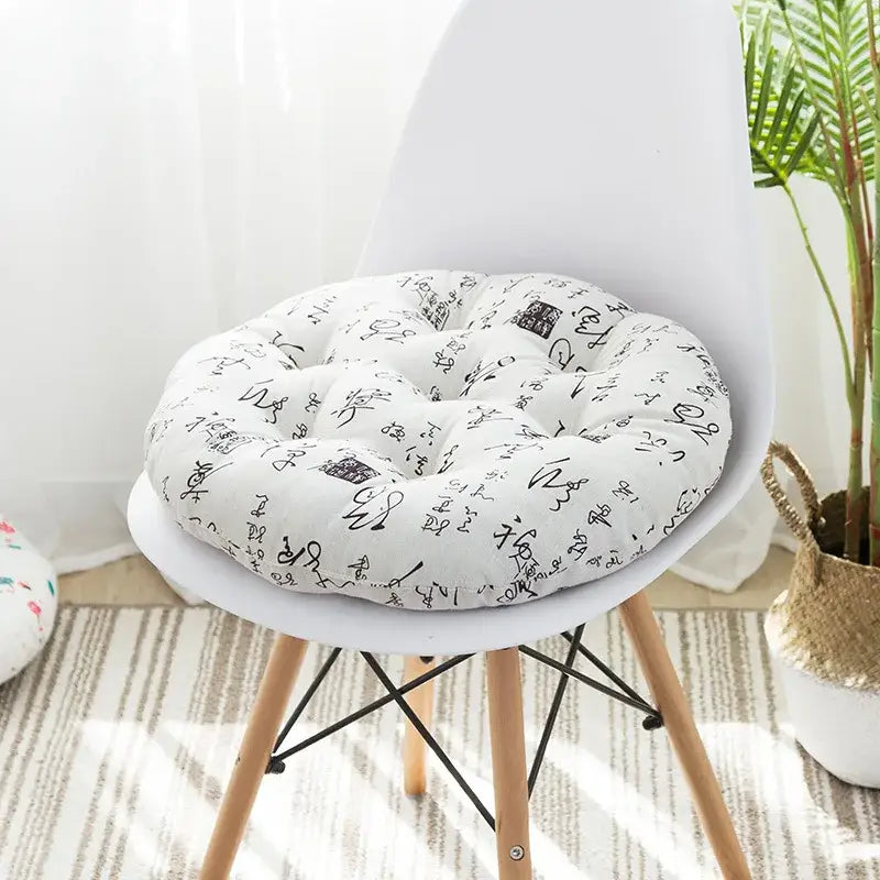 Bohemian blue green & red geometric meditation cushion pouf living room