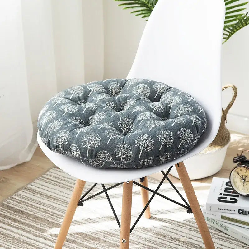 Bohemian blue green & red geometric meditation cushion pouf living room