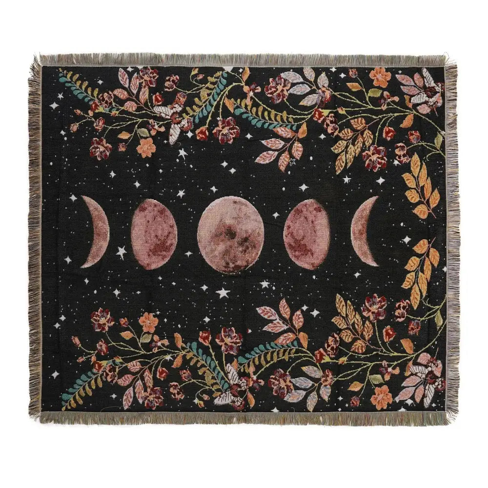 Bohemian camping blanket yellow sun pattern living room throw