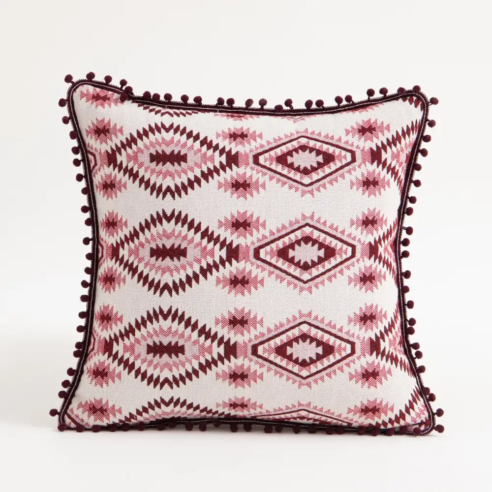Bohemian flower cushion cover black floral living room pillow case