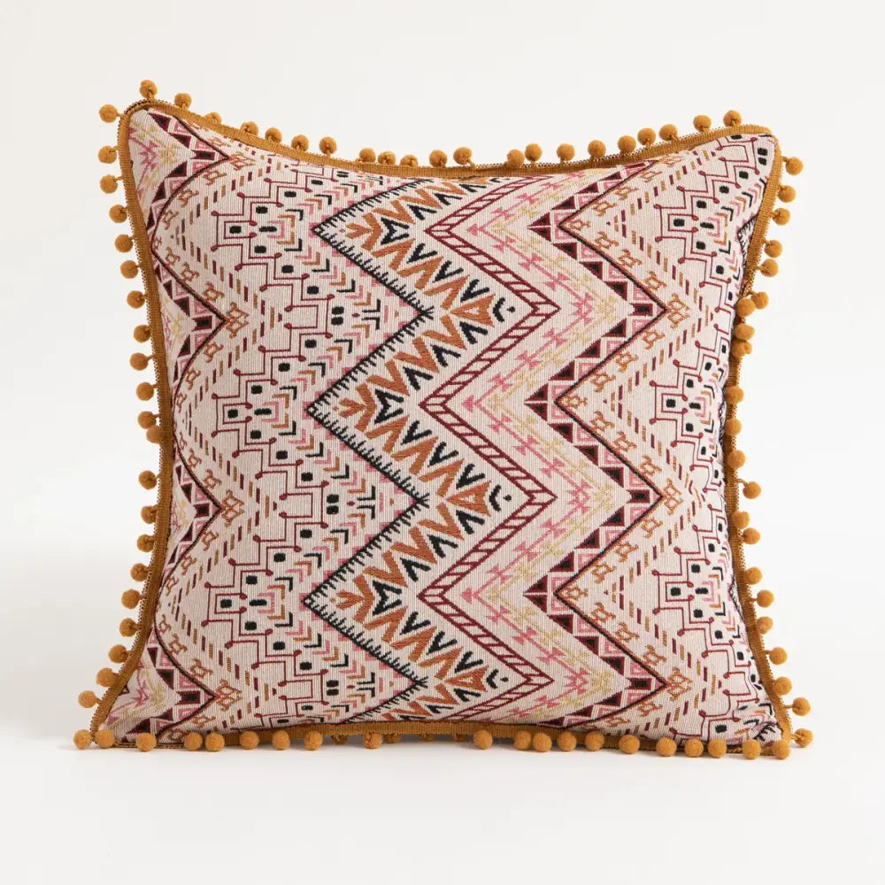 Bohemian flower cushion cover black floral living room pillow case