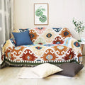 Bohemian multicolored geometric tassel sofa cover living room blanket