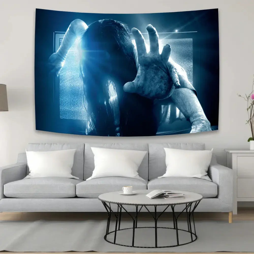 Bohemian sadakos wall tapestry blue bedroom fabric decor