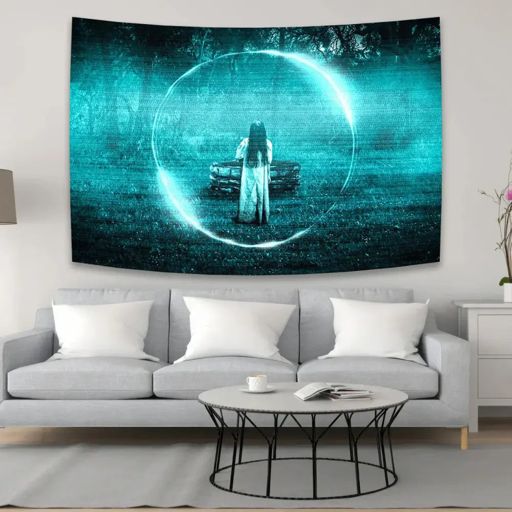Bohemian sadakos wall tapestry blue bedroom fabric decor