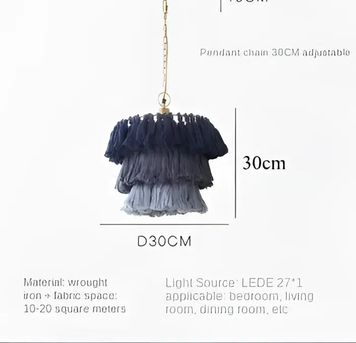 Bohemian vintage fela pink tassel pendant light bedroom decoration