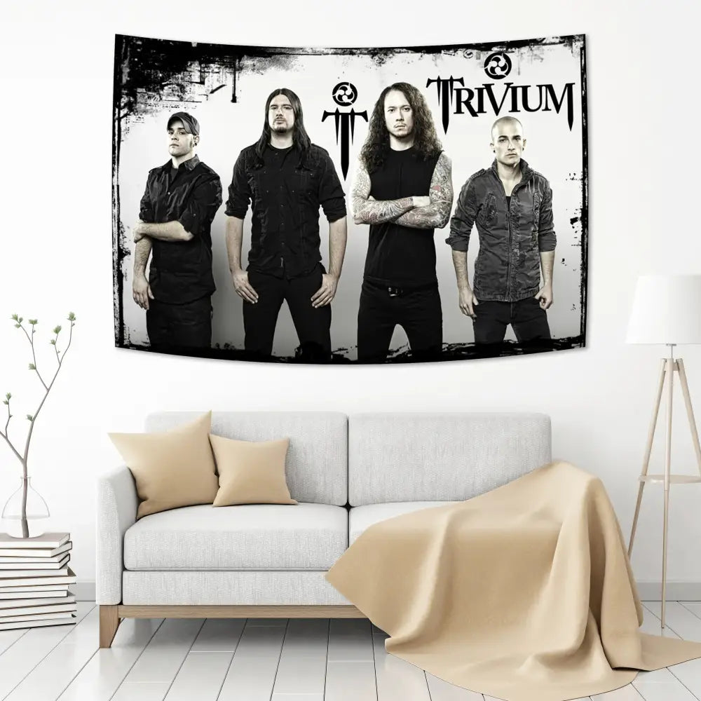 Boho band tapestry flag bedroom wall art and bedspread