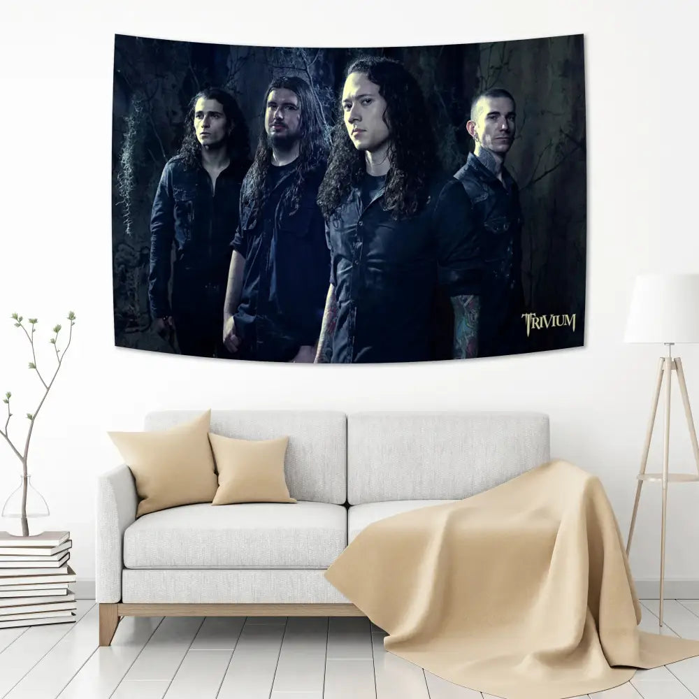 Boho band tapestry flag bedroom wall art and bedspread