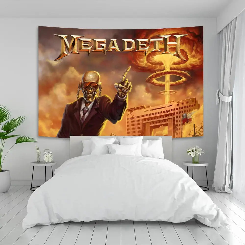 Boho band tapestry wall art and bedspread for bedroom decor