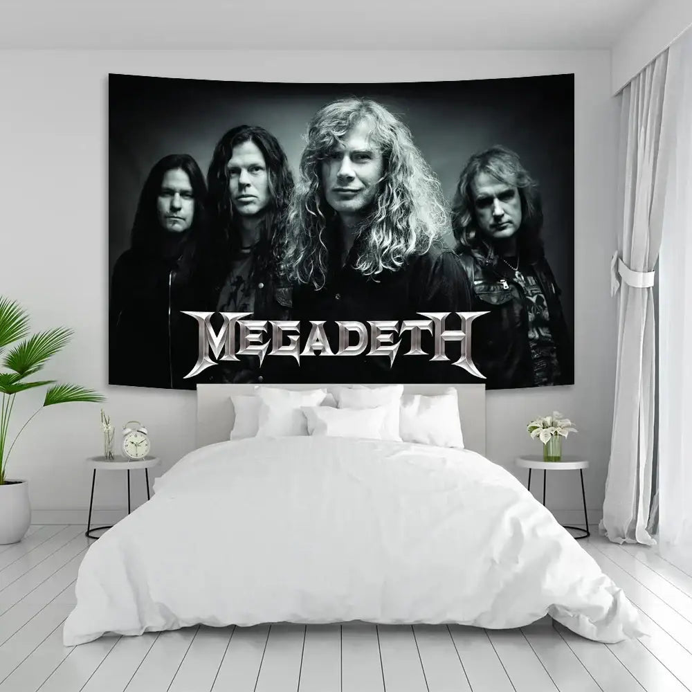 Boho band tapestry wall art and bedspread for bedroom decor
