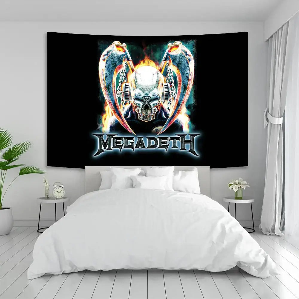 Boho band tapestry wall art and bedspread for bedroom decor