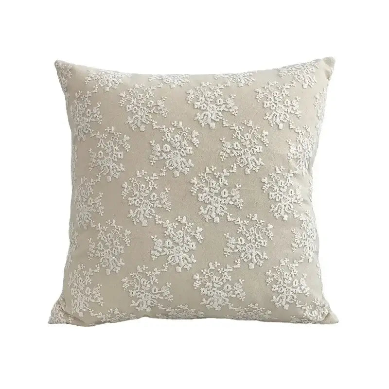 Boho beige & yellow linen cotton pillow cover living room decor