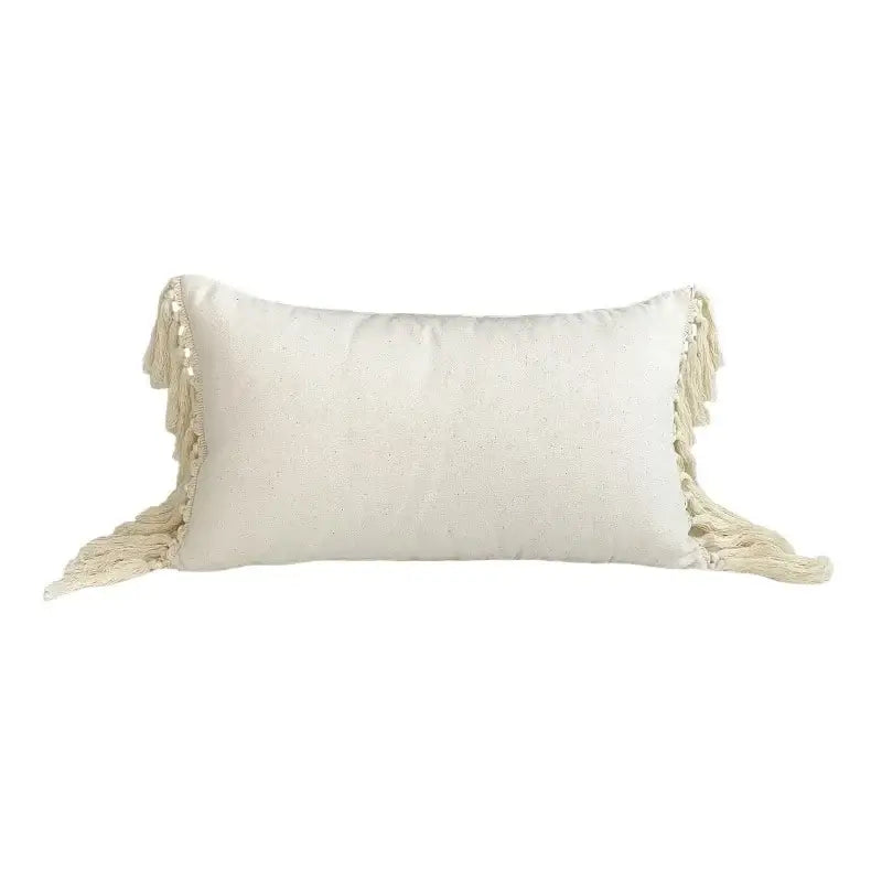 Boho beige & yellow linen cotton pillow cover living room decor