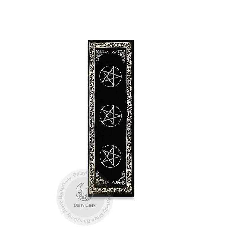 Boho black & white indian three pentagram tapestry bedroom wall decor