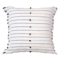 Boho cream & black handmade cotton woven cushion living room pillow
