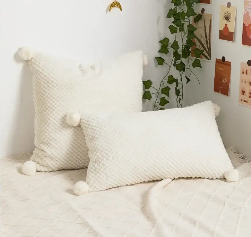 Boho geometric mustard & cream cushion cover living room decor
