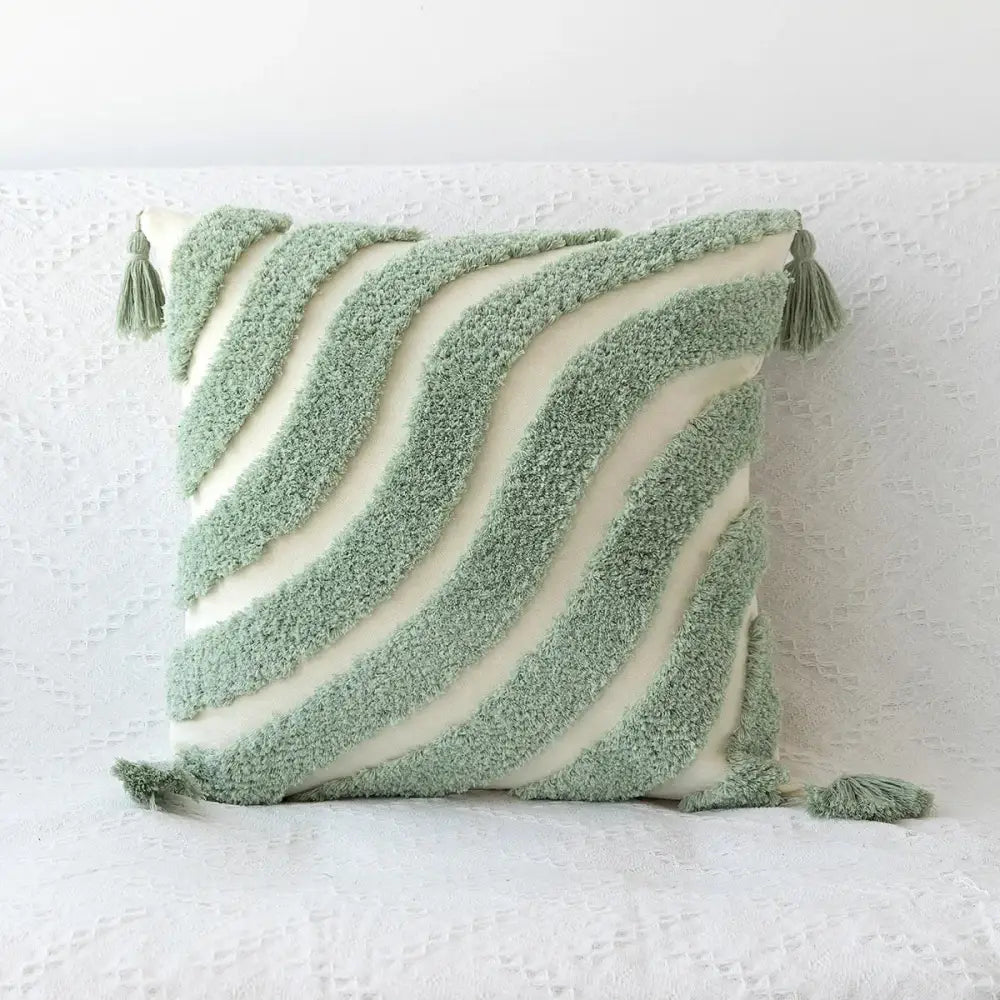 Boho geometric tufted cushion cover living room textured pillow case