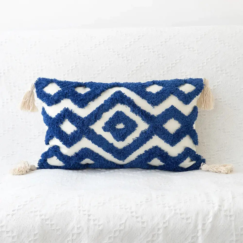 Boho geometric tufted cushion cover living room textured pillow case