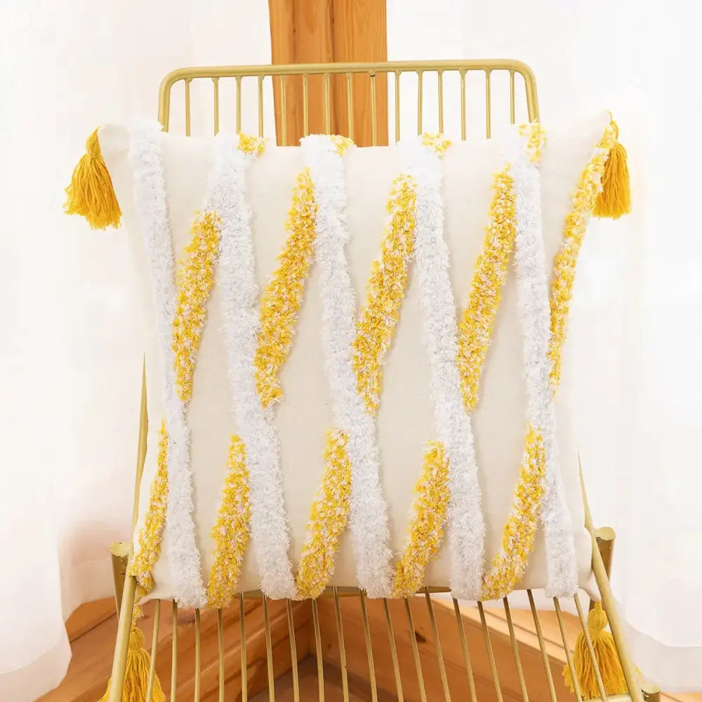 Boho geometric tufted cushion cover living room textured pillow case