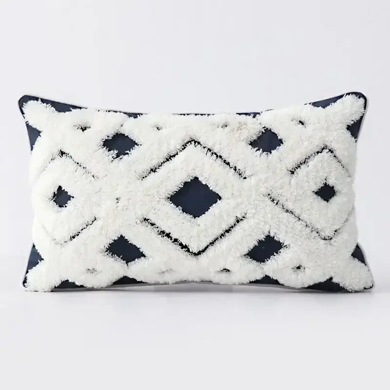 Boho geometric tufted tassel pillow cover living room set of 4