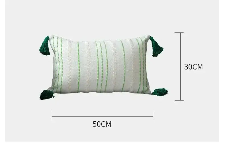 Boho geometric tufted tassel pillow cover living room set of 4