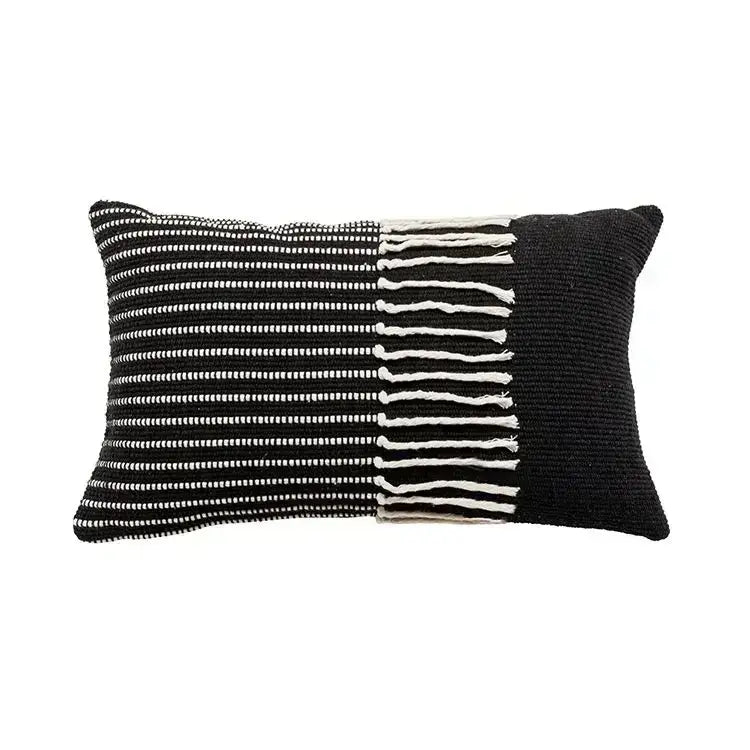 Boho geometric tufted tassel pillow cover living room set of 4