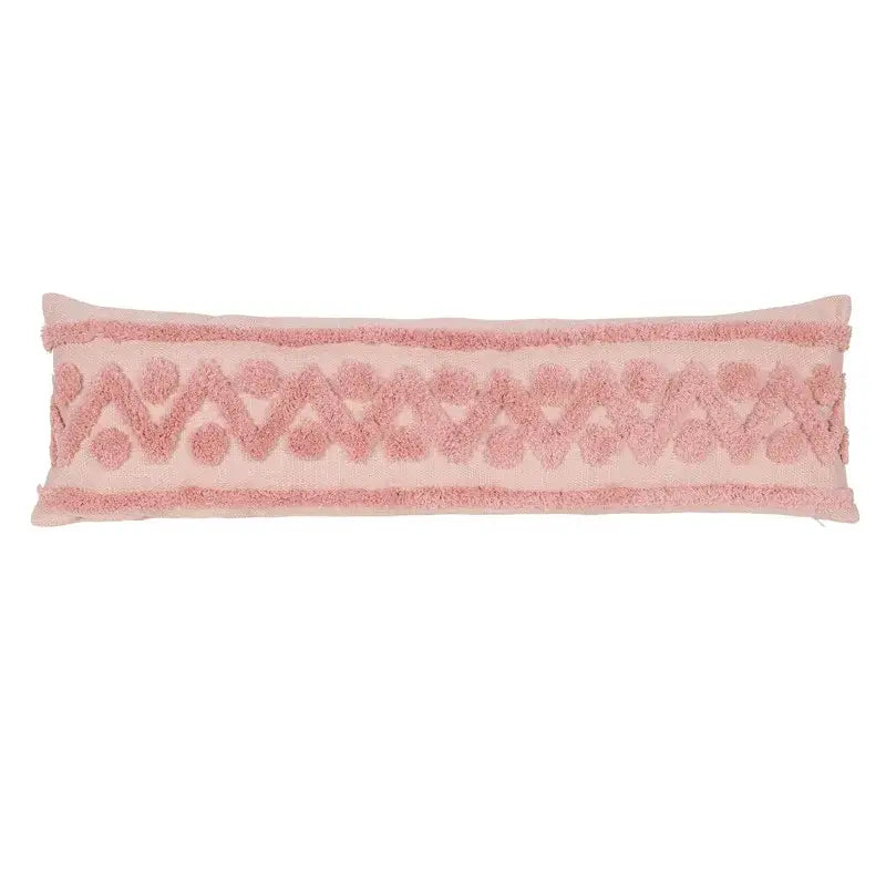 Boho pink geometric tufted pillow covers pink & white bedroom decor